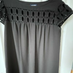 Max Edition black shift dress.